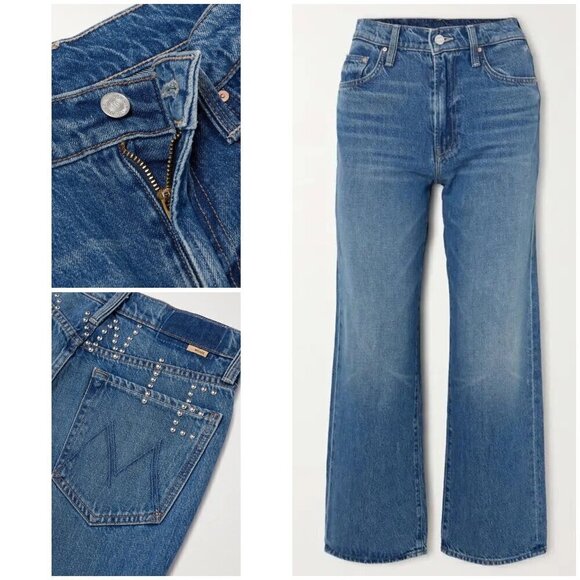 💕BOWIE x MOTHER💕 The Rambler Zip Ankle Jeans ~ Under Pressure 33 NWT - Picture 10 of 16